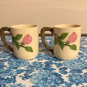 Franciscan Desert Rose Ceramic Mugs 16 oz